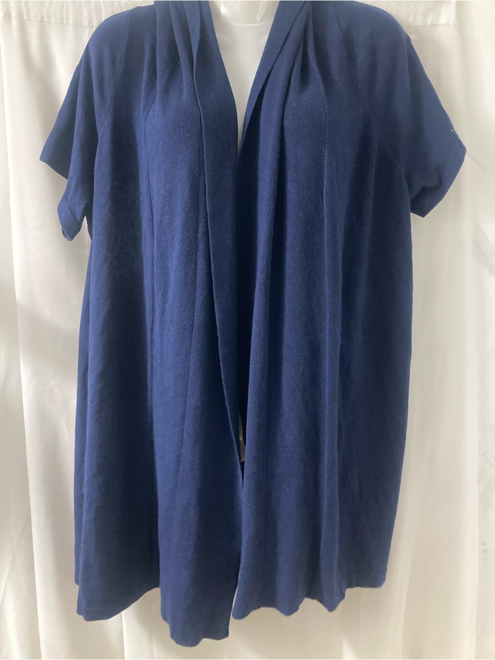 Addition Elle Navy Open Front Short Sleeve Cardigan Plus Size 3X
